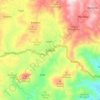 Mapa topográfico Tulakan, altitud, relieve