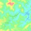 Mapa topográfico Đa Bla, altitud, relieve