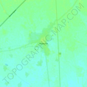 Mapa topográfico Mawana, altitud, relieve