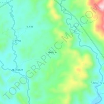 Mapa topográfico Maylobe, altitud, relieve