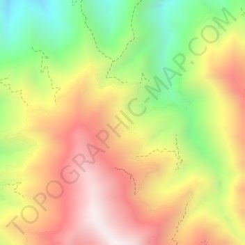 Mapa topográfico El Guamo, altitud, relieve