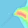 Mapa topográfico Daly Head, altitud, relieve