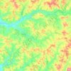 Mapa topográfico Communauté de communes du Pays de Lauzun, altitud, relieve