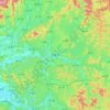 Mapa topográfico Andong-si, altitud, relieve