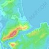 Mapa topográfico Pambula Beach, altitud, relieve