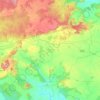 Mapa topográfico Baikunthpur Tahsil, altitud, relieve