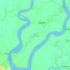 Mapa topográfico Barguna Sadar Subdistrict, altitud, relieve