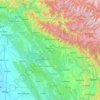 Mapa topográfico Kangra, altitud, relieve