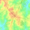 Mapa topográfico Clover, altitud, relieve