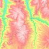Mapa topográfico Omacha, altitud, relieve