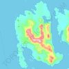 Mapa topográfico Isla Zealous, altitud, relieve