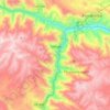 Mapa topográfico Sarhua, altitud, relieve