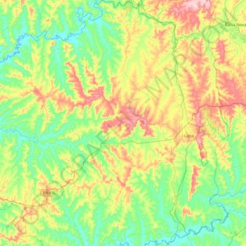 Mapa topográfico Lapa, altitud, relieve