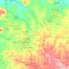 Mapa topográfico Xã Ea Drăng, altitud, relieve