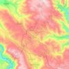 Mapa topográfico Pazos, altitud, relieve