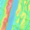 Mapa topográfico Yonkers, altitud, relieve