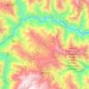 Mapa topográfico Huachocolpa, altitud, relieve