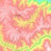 Mapa topográfico Ahuaycha, altitud, relieve