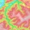 Mapa topográfico Felenne, altitud, relieve