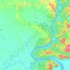 Mapa topográfico Khong Chiam, altitud, relieve