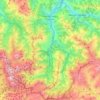 Mapa topográfico Lena, altitud, relieve