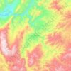 Mapa topográfico Ahuacuotzingo, altitud, relieve