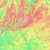 Mapa topográfico Naturpark Neckartal-Odenwald, altitud, relieve