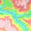 Mapa topográfico Orofino, altitud, relieve