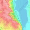 Mapa topográfico Peoria Heights, altitud, relieve