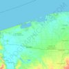 Mapa topográfico Cárdenas, altitud, relieve
