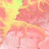 Mapa topográfico Óblast de Tiumén, altitud, relieve