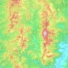 Mapa topográfico Mae Chaem, altitud, relieve