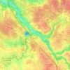 Mapa topográfico Gorges, altitud, relieve