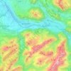 Mapa topográfico 74130, altitud, relieve