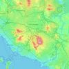 Mapa topográfico Pendik, altitud, relieve