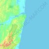 Mapa topográfico Itacaré, altitud, relieve