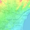 Mapa topográfico Mutxamel, altitud, relieve