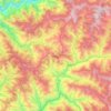 Mapa topográfico Theog, altitud, relieve