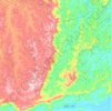 Mapa topográfico Espírito Santo do Dourado, altitud, relieve