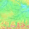 Mapa topográfico Hausruckviertel, altitud, relieve