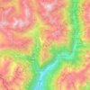 Mapa topográfico Grosio, altitud, relieve