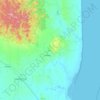 Mapa topográfico Aldama, altitud, relieve
