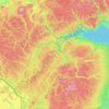 Mapa topográfico Comté de Restigouche, altitud, relieve
