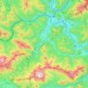 Mapa topográfico Sankt Gallen, altitud, relieve