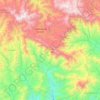Mapa topográfico Cochoapa el Grande, altitud, relieve