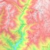 Mapa topográfico Zemithang Circle, altitud, relieve