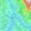 Mapa topográfico Bellegarde-sur-Valserine, altitud, relieve