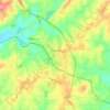 Mapa topográfico Roanoke, altitud, relieve