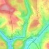 Mapa topográfico Hemsbach, altitud, relieve