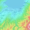 Mapa topográfico Toyama, altitud, relieve